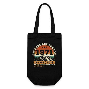 Décembre 1971 Vintage Cadeau D'anniversaire - Sac à bouteille - noir - Devant