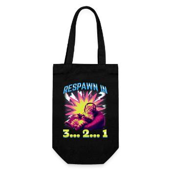 Funny Gaming Gamer Cat - Gift Bag for Bottles - black - Front