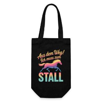 Riding Out of the way I have to go to the stable Rider - Gift Bag for Bottles - black - Front