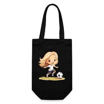 Dessin animé joueuse de baby-foot - Sac à bouteille - noir - Devant