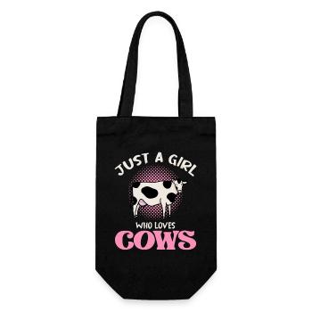 Juste une fille qui aime les vaches - Sac à bouteille - noir - Devant