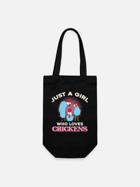 Une seule fille aime les poules - Sac à bouteille - noir