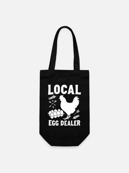 Lokal Eierdealer Illustration - Geschenkbeutel für Flaschen - Schwarz