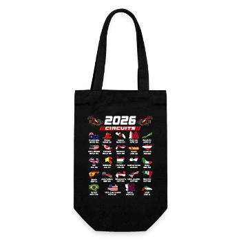 Formula 2026 Circuits for True Formula Fans - Gift Bag for Bottles - black - Front