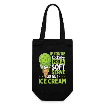 Soft Serve Icecream Pun Tee - Gift Bag for Bottles - black - Front