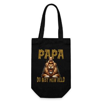 Papa, tu es mon héros - Sac à bouteille - noir - Devant