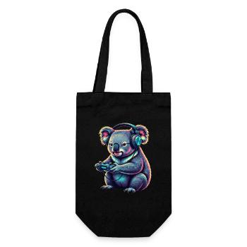 Koala Gaming Jeux vidéo d’animaux Koala Koala drôle - Sac à bouteille - noir - Devant