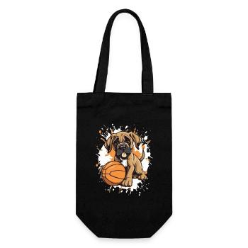 Puppy Dunk im Basketballbild - Geschenkbeutel für Flaschen - Schwarz - Vorne