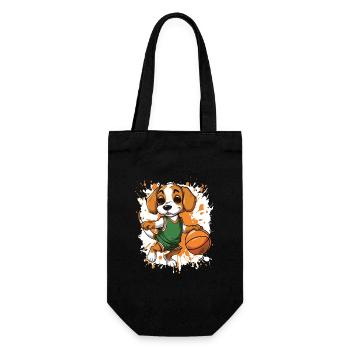 Basketball Dog Spritz Splash - Gift Bag for Bottles - black - Front