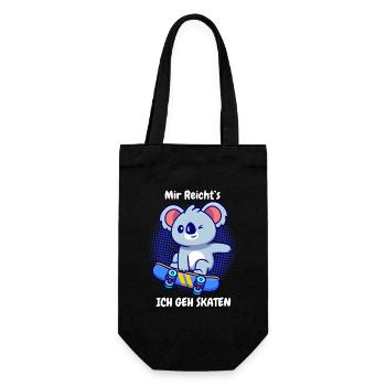 Koala Skater: Mir Reicht's - Geschenkbeutel für Flaschen - Schwarz - Vorne