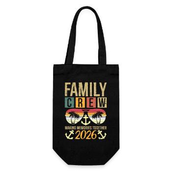 Family Cruise Crew 2026 Making Memories Together - Geschenkbeutel für Flaschen - Schwarz - Vorne