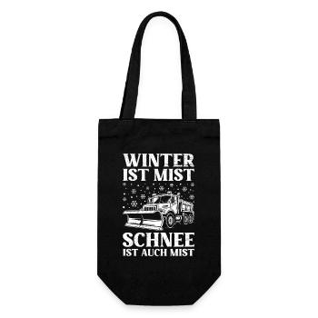 Service d’hiver L’HIVER, C’EST DE LA LA NEIGE, C’EST DE LA - Sac à bouteille - noir - Devant