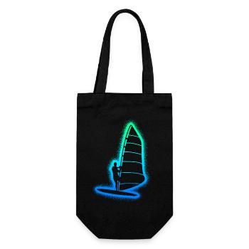 Windsurfing Windsurfer Kids Men Windsurf - Gift Bag for Bottles - black - Front
