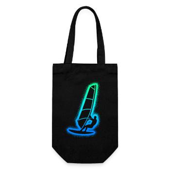 Windsurfen Windsurfer Kinder Herren Windsurf - Geschenkbeutel für Flaschen - Schwarz - Vorne