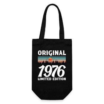 1976 Original Retro Vintage Birthday Gift - Gift Bag for Bottles - black - Front