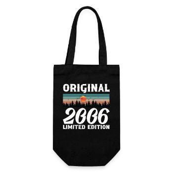 2006 Original Retro Vintage Birthday Gift - Gift Bag for Bottles - black - Front