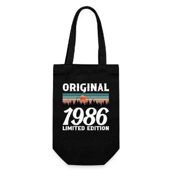 Cadeau d'anniversaire 1986 Original Rétro Vintage - Sac à bouteille - noir - Devant