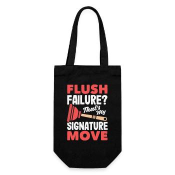Toilet Clogging Master Funny - Gift Bag for Bottles - black - Front