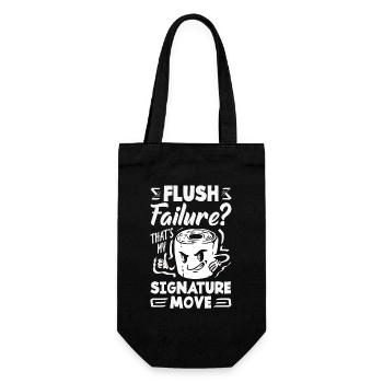 Toilettenverstopfungsmeister Lustiges - Geschenkbeutel für Flaschen - Schwarz - Vorne