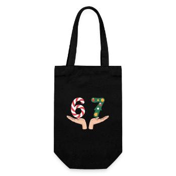 Sapin canne d’orge de Noël numéro 67 - Sac à bouteille - noir - Devant