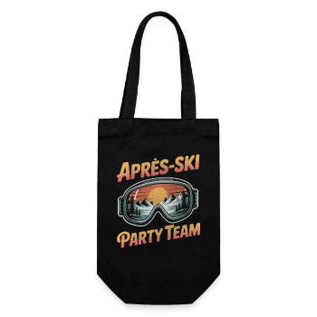 Après Ski Mountains Party Team Ski Goggles - Gift Bag for Bottles - black - Front