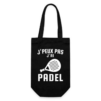 I can't I have padel - Gift Bag for Bottles - black - Front