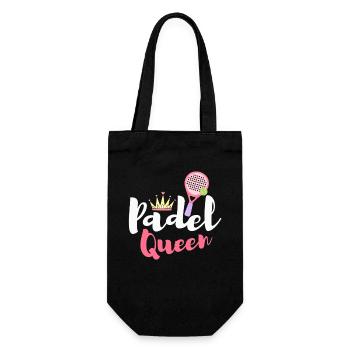 Frauen Padel Queen Padel Spielerin Tennis Padelspielerin - Geschenkbeutel für Flaschen - Schwarz - Vorne