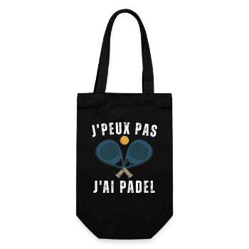 I can't I have padel - Gift Bag for Bottles - black - Front
