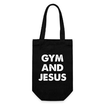 Gym et t-shirt de fitness Jésus - Sac à bouteille - noir - Devant