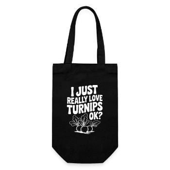 I Just Really Love Turnips OK? - Gift Bag for Bottles - black - Front