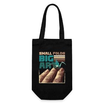 Origami Small Folds Big Art - Gift Bag for Bottles - black - Front