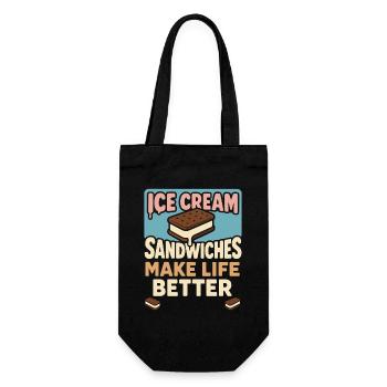 Eis-sandwich-liebhaber Sommerdessert - Gift Bag for Bottles - black - Front
