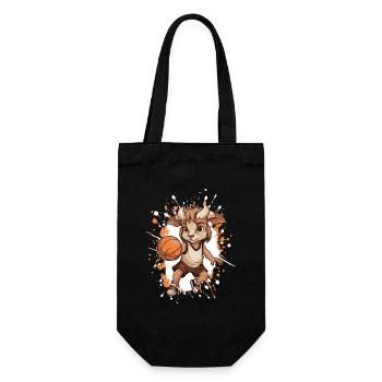 Goat dribbles basketball - Gift Bag for Bottles - black - Front
