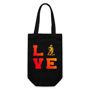 Short and clear floorball - Gift Bag for Bottles - black - Front