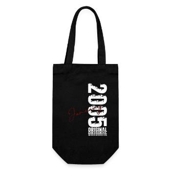 21st Birthday Original January Year 2005 - Gift Bag for Bottles - black - Front