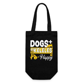 Hawaiian Ukulele Uke Dogs + - Geschenkbeutel für Flaschen - Schwarz - Vorne