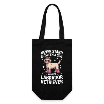 Labrador Dictons, fille drôle cadeau de Labrador - Sac à bouteille - noir - Devant