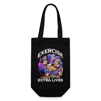 Funny Gaming Gamer Cat - Gift Bag for Bottles - black - Front