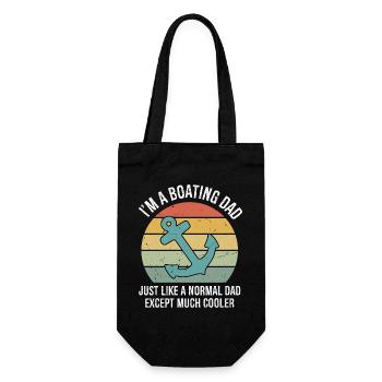 Men's Funny Boating Dad Quote For Father's Day - Geschenkbeutel für Flaschen - Schwarz - Vorne