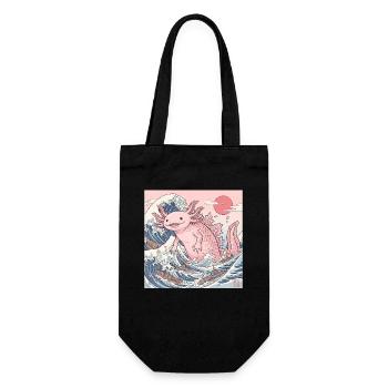 Mignons Kaiju Axolotl dans la vague japonaise - Sac à bouteille - noir - Devant