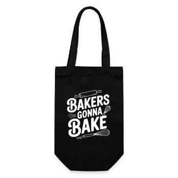 Bäcker gehen zum Backen - Geschenkbeutel für Flaschen - Schwarz - Vorne