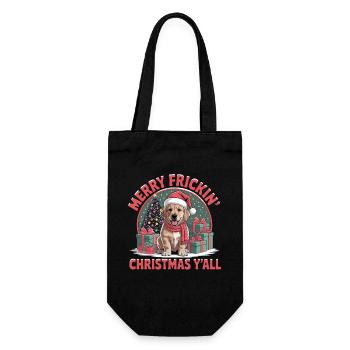 Merry Frickin Christmas Yall Lustiger Weihnachts - Gift Bag for Bottles - black - Front