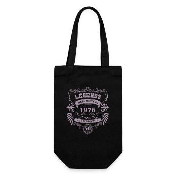 50. Geburtstag Jahrgang 1976 Vintage Western Legen - Geschenkbeutel für Flaschen - Schwarz - Vorne
