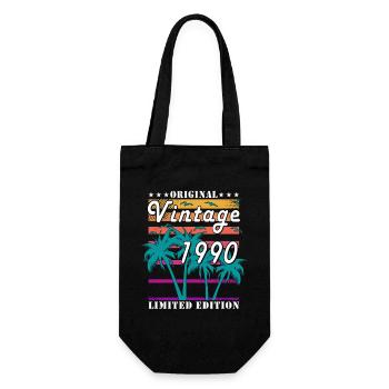 Vintage 1990 Limited Edition Palmen - Geschenkbeutel für Flaschen - Schwarz - Vorne