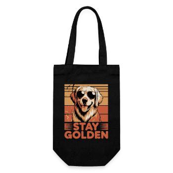 Golden Labrador Retriever Stay Golden - Gift Bag for Bottles - black - Front
