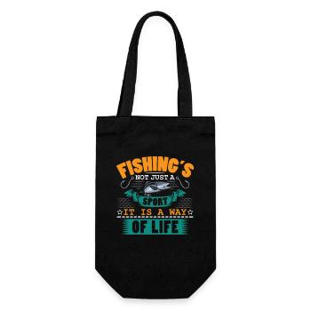 Anglers Fishermen Fishing Sport Fishermen - Gift Bag for Bottles - black - Front