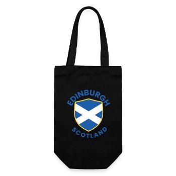Edinburgh Scotland Wappen - Geschenkbeutel für Flaschen - Schwarz - Vorne