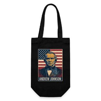 Andrew Johnson President Usa - Gift Bag for Bottles - black - Front