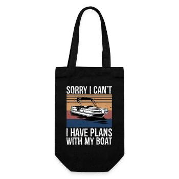 Sorry I Can't I Have Plans with My Boat Captain - Gift Bag for Bottles - black - Front