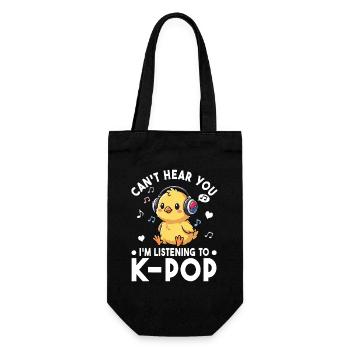 K-Pop Küken – Süßes Musik Fan Statement - Geschenkbeutel für Flaschen - Schwarz - Vorne